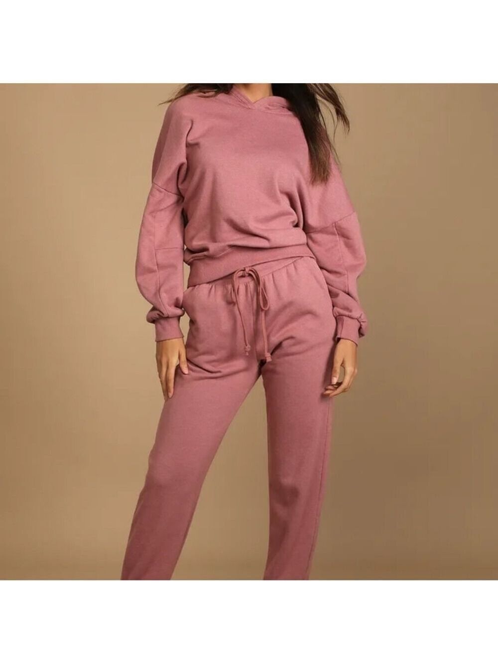 Lulus Boat House Pullover Hoodie Mauve Pink